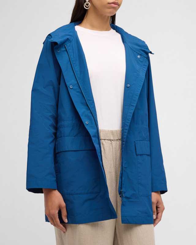 Lightweight Snap-Front Hooded Anorak