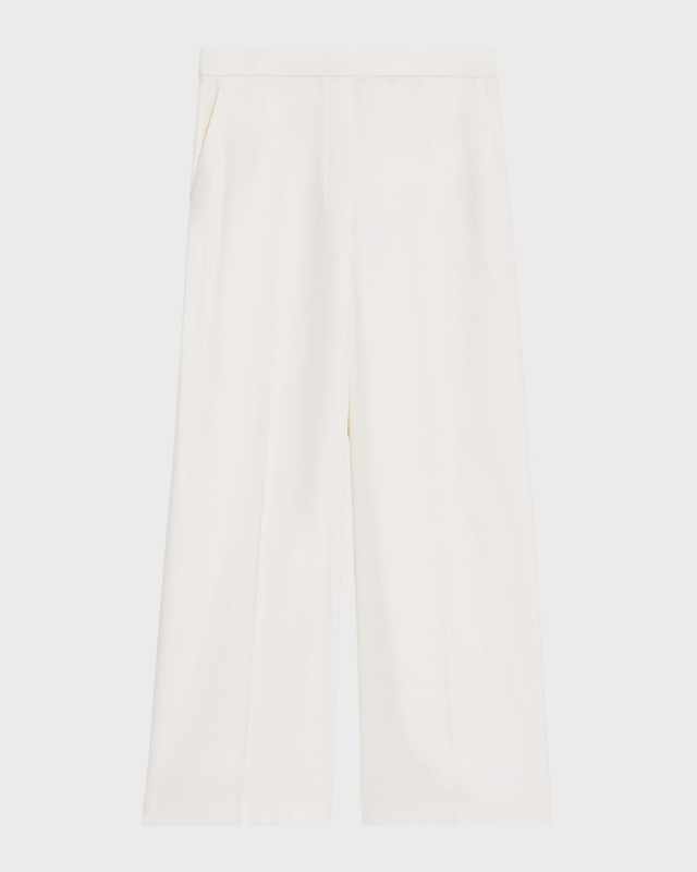 Relaxed Straight-Leg Pull-On Pants