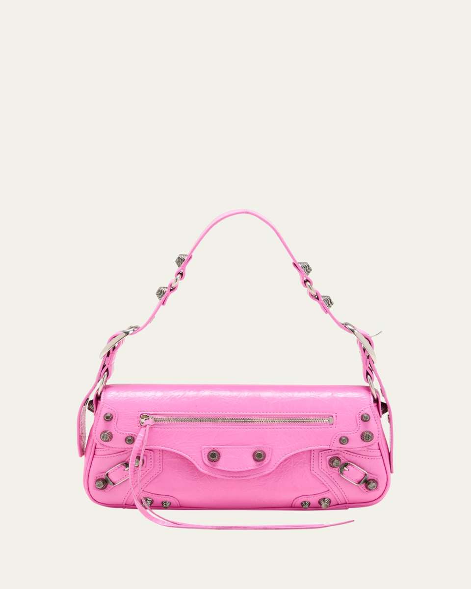 Le Cagole Sling Small Varnished Leather Shoulder Bag