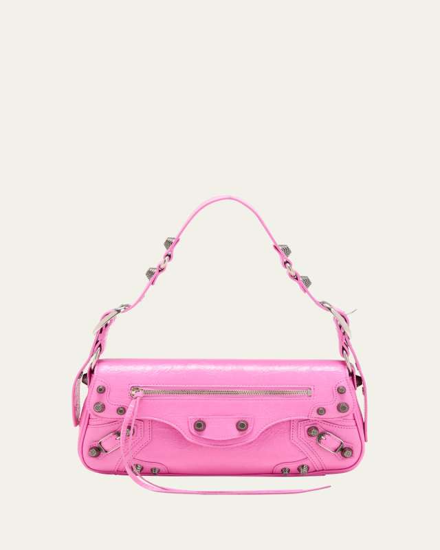 Le Cagole Sling Small Varnished Leather Shoulder Bag