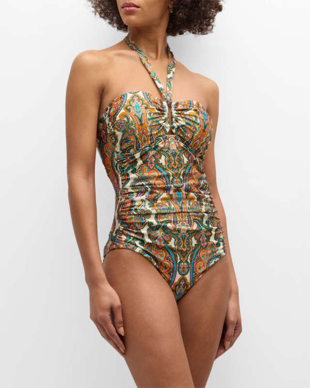 Ottie Paisley Wide Link One-Piece Swimsuit