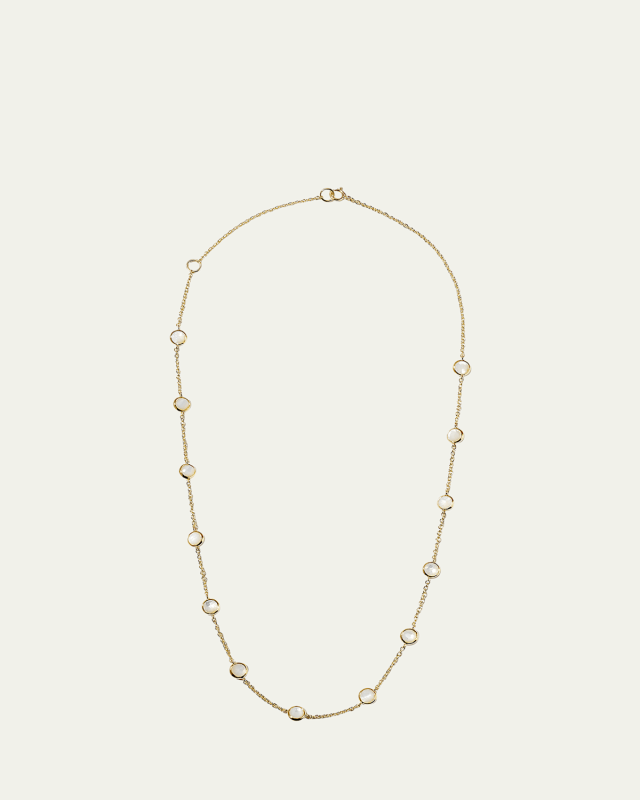 13-Stone Station Necklace in 18K Gold