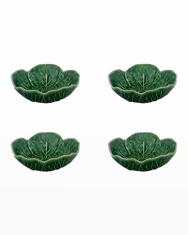 Cabbage 6 oz. Bowls, Green - Set of 4