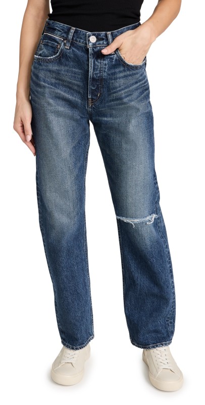 MOUSSY VINTAGE Widtsoe Wide Straight Jeans Blue