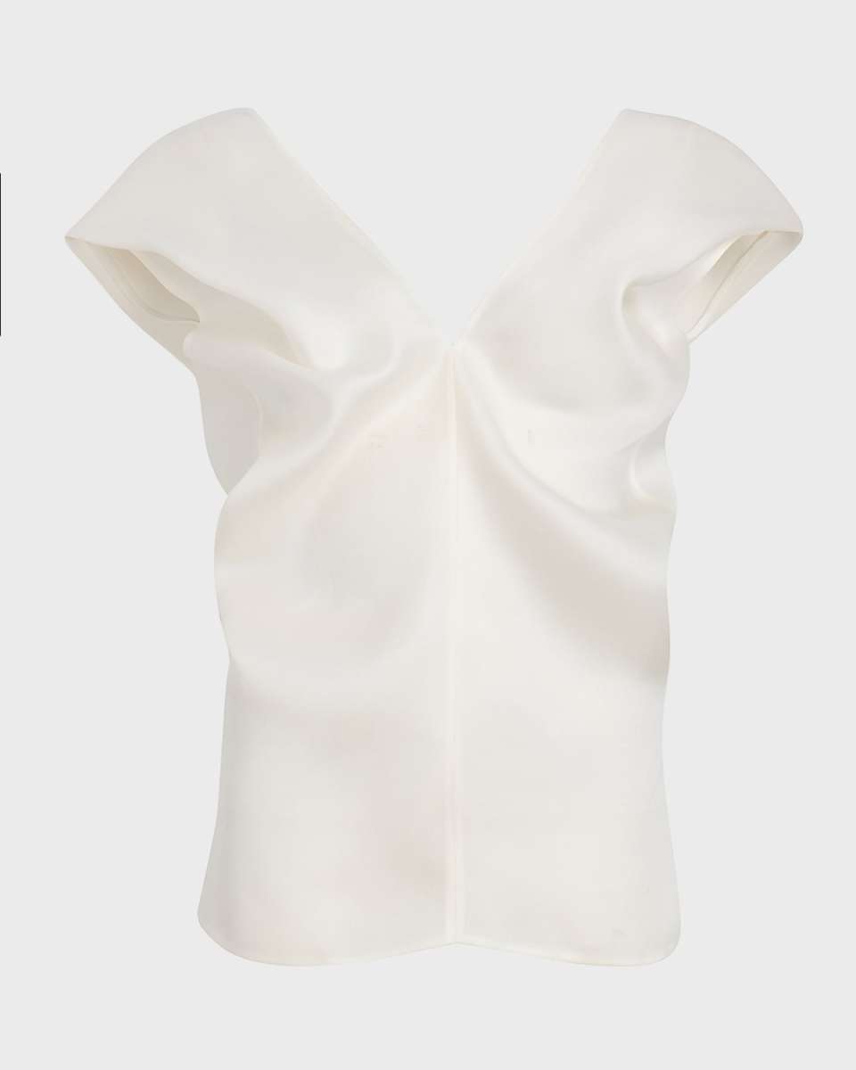 Ami Slouched Silk Top