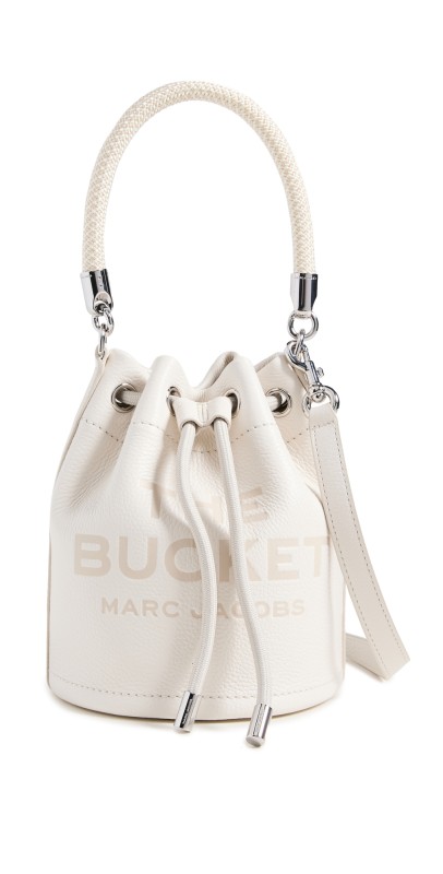 Marc Jacobs The Leather Bucket Bag Cotton/Silver