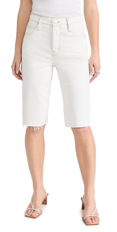 FRAME Cycling Short Raw Fray Shorts Au Natural Clean