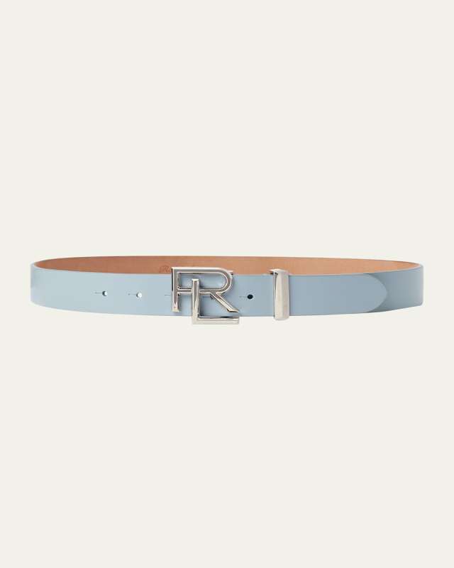 RL Logo Leather Belt, Mediu