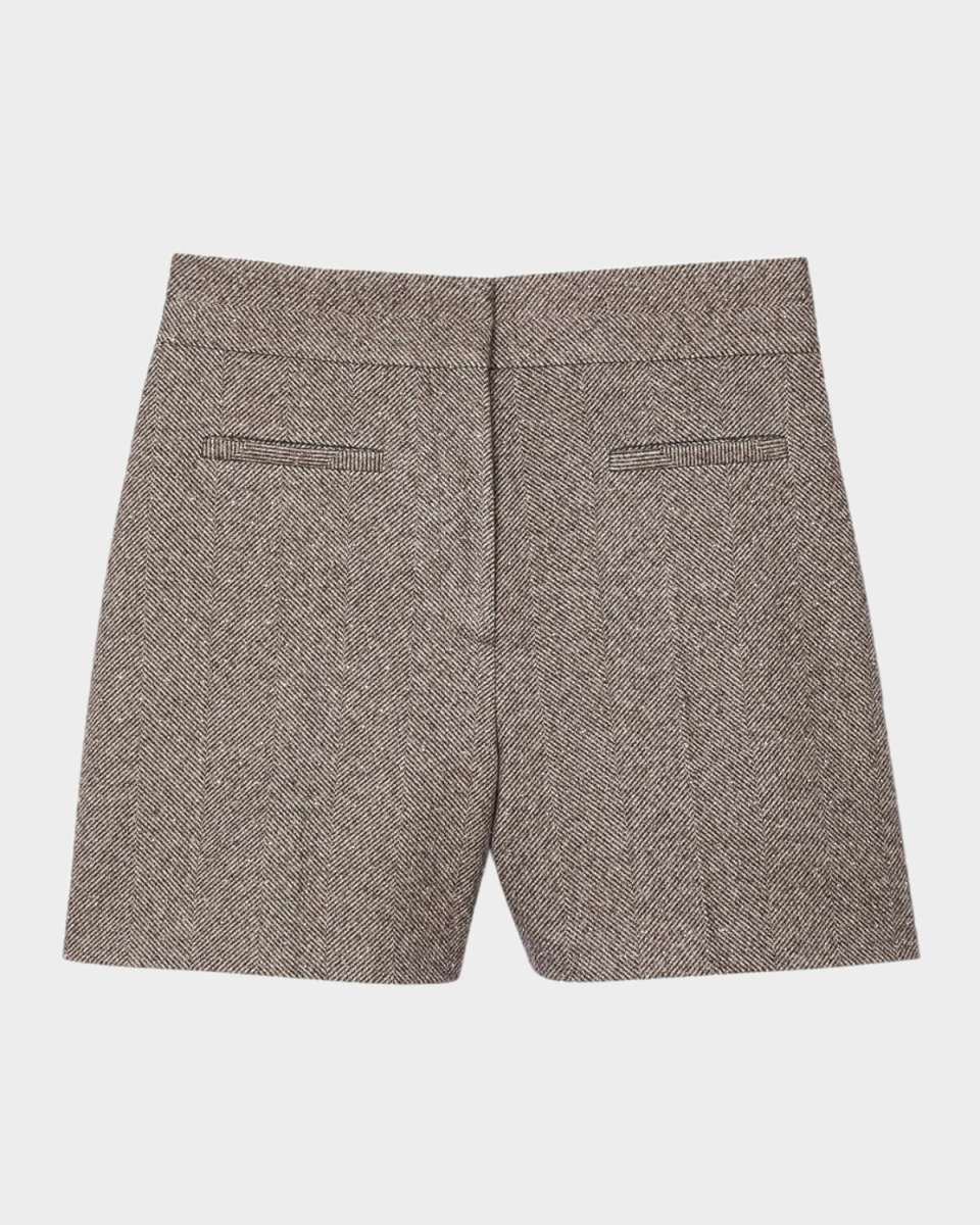 Aure Embellished Herringbone Shorts
