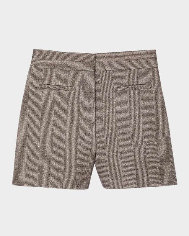 Aure Embellished Herringbone Shorts