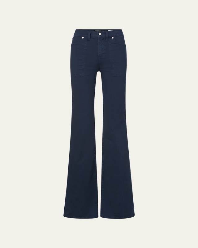 Crosbie Wide-Leg Patch Pocket Jeans
