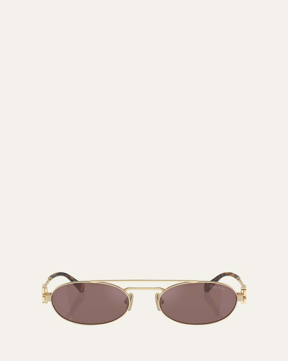 Logo Metal Aviator Sunglasses