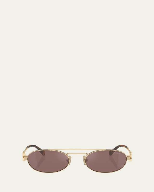 Logo Metal Aviator Sunglasses