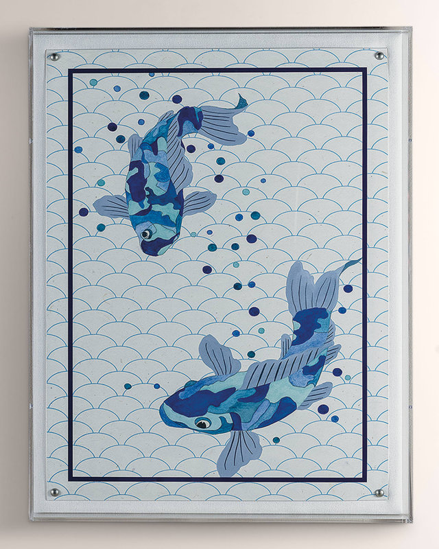 "Blue Koi II" Giclee Wall Art