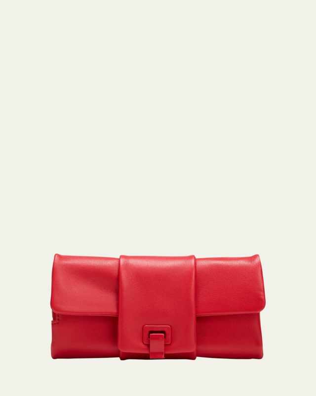 Flip Napa Leather Shoulder Bag