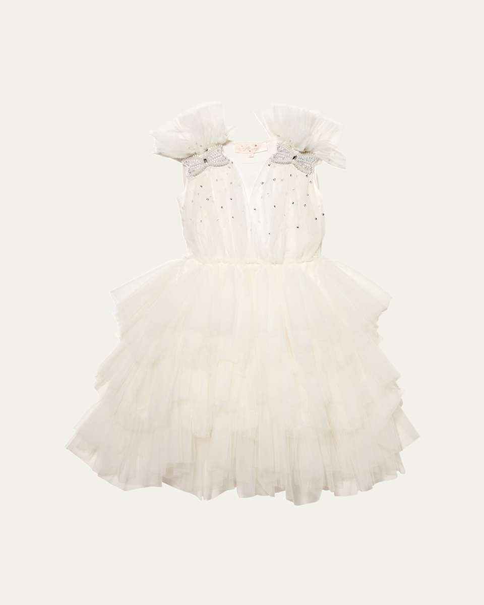 Girl's Rumi Embellished Tiered Tutu Dress, Size 3T-11
