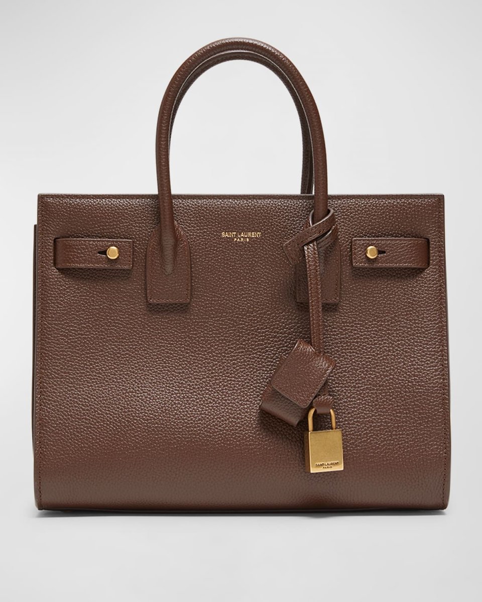 Sac De Jour Baby Top-Handle Bag in Grained Leather