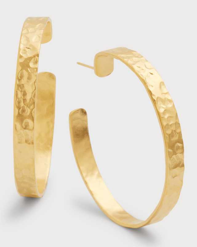 Hammered Hoop Earrings
