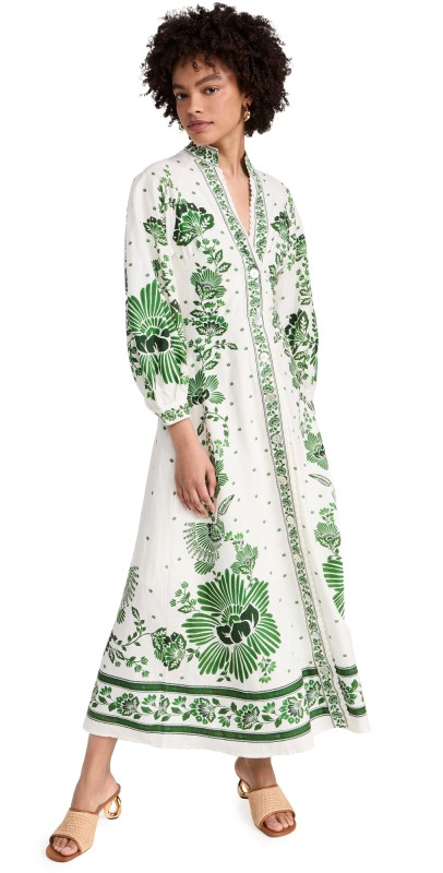 FARM Rio Forest Soul Off-White Maxi Dress Forest Soul Off-White