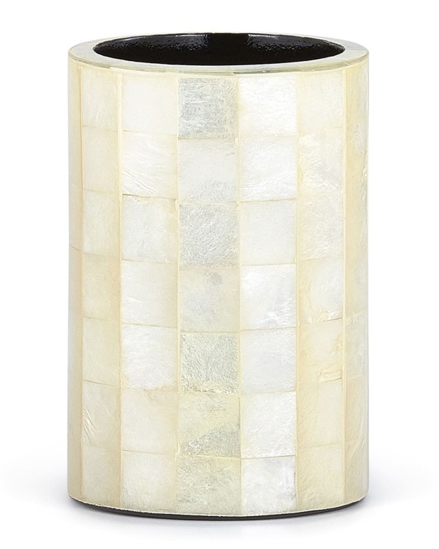 Capiz Ivory Brush Holder
