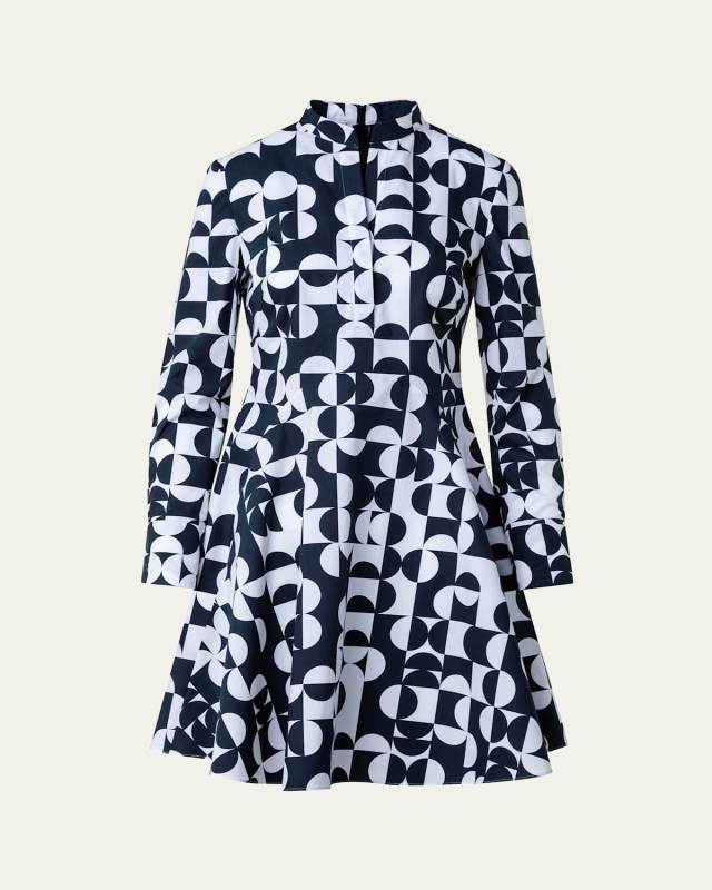 Cotton Poplin Printed Shirtdress