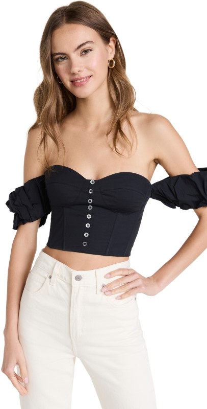 STAUD Bouvier Top Black