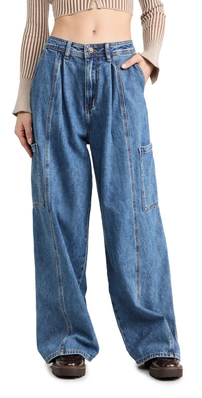 Lioness Veneda Baggy Jeans Blue Denim