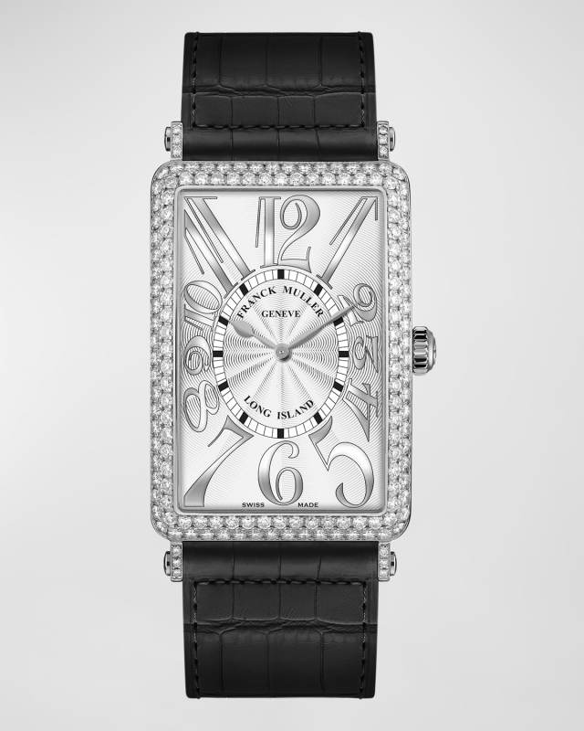 Long Island Diamond Watch with Alligator Strap