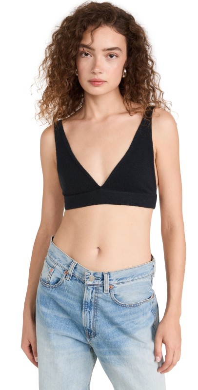 LISA YANG Capucine Cashmere Bralette Ink