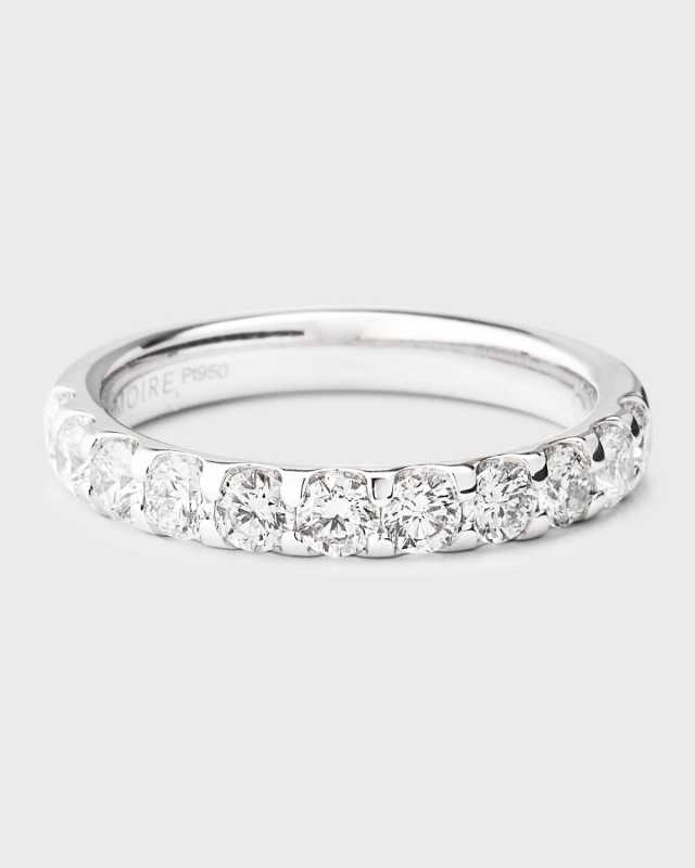 Platinum 11 Round Diamond Ring, Size 6.5, 0.72-0.81tcw