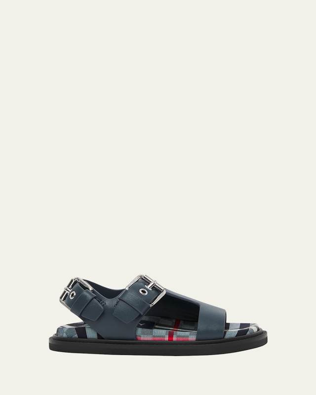 Boy's Bertha Checkerboard Fisherman Sandals, Baby/Toddler