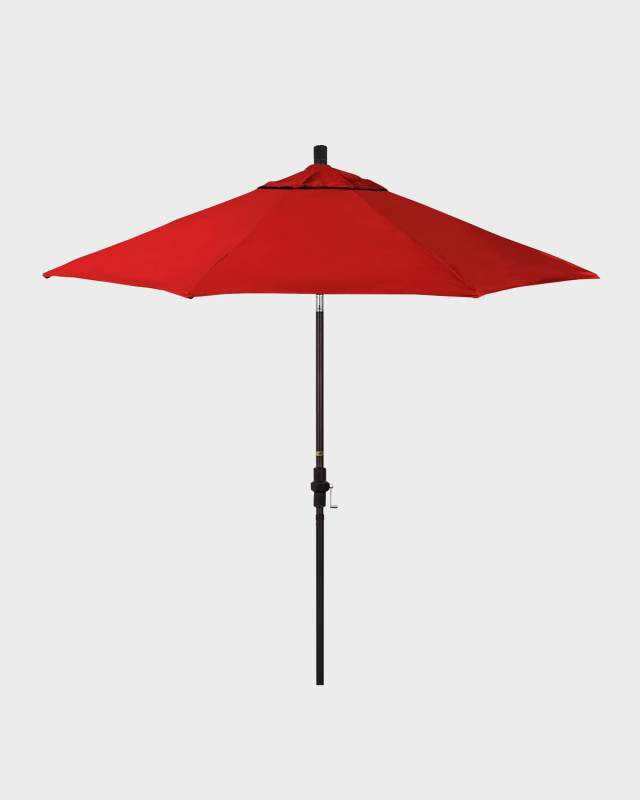 9' Fiberglass Market Umbrella, Bronze Collar Tilt