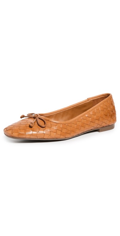 Schutz Arissa Woven Ballet Flats Miele
