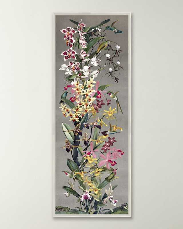 "Silver Orchid Panel II" Wall Art