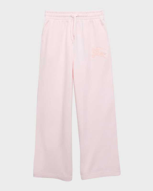 Girl's Aubrey Embroidered Equestrian Knight Design Sweatpants, Size 3-14