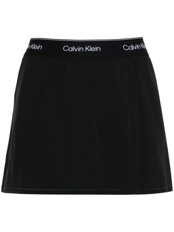 logo-waistband layered shorts