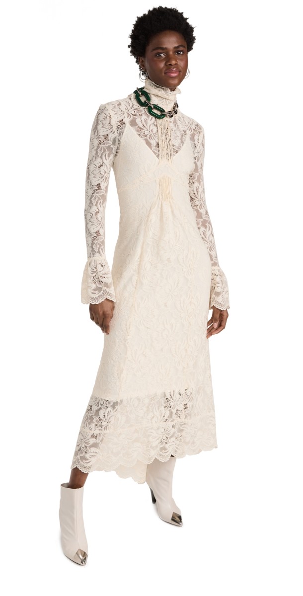 rabanne Lace Robe Ivory