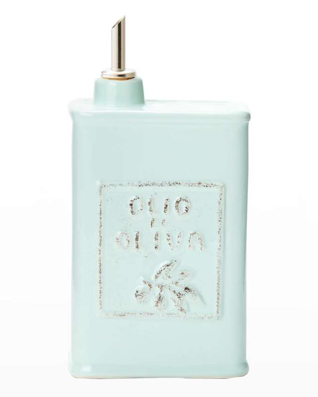 Lastra Olive Oil Can, Aqua