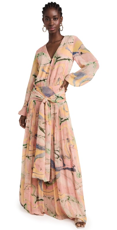 Alexis Diane Dress Watercolor