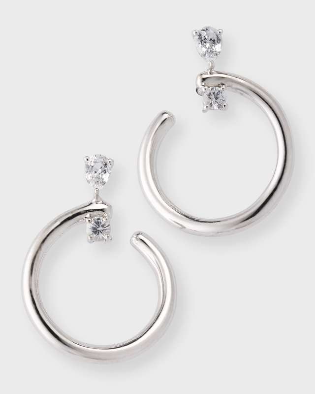 Sterling Silver Galaxy Midi Wrap Hoop Earrings