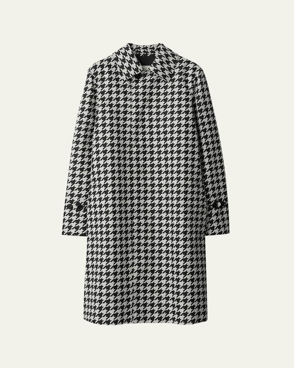 Houndstooth Trench Coat