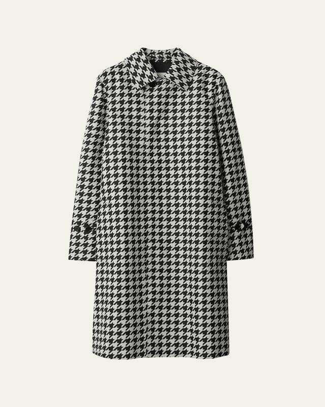 Houndstooth Trench Coat