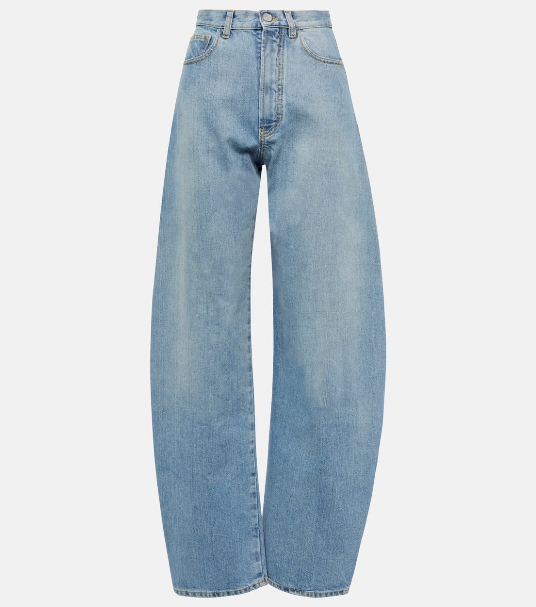 ALAIA High-rise barrel-leg jeans