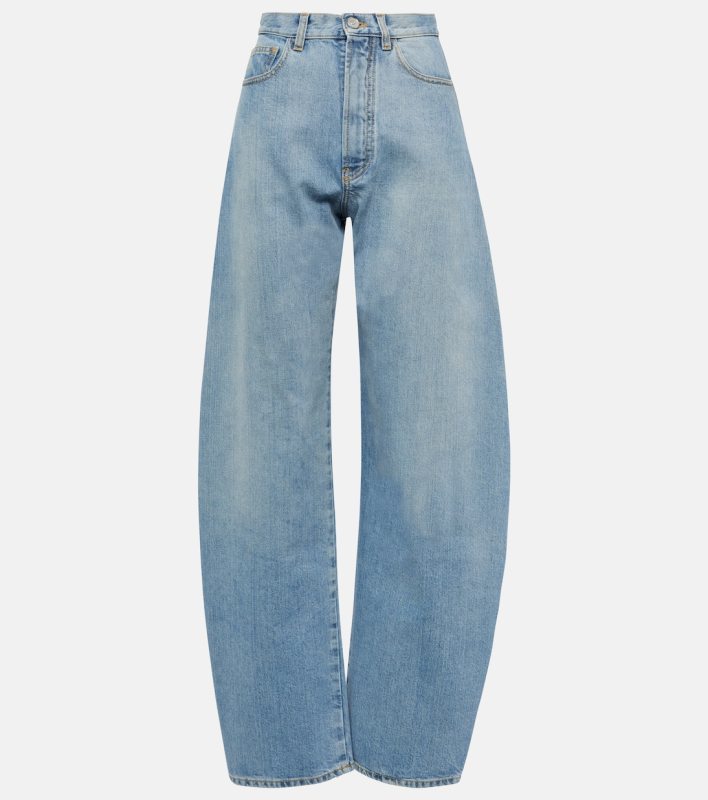ALAIA High-rise barrel-leg jeans