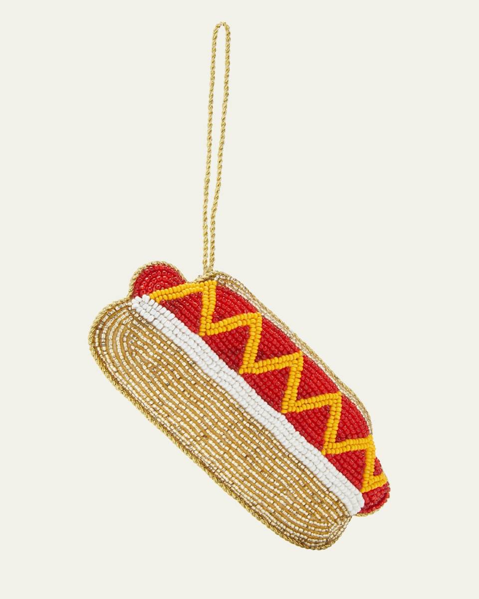 Hot Dog Beaded Ornament