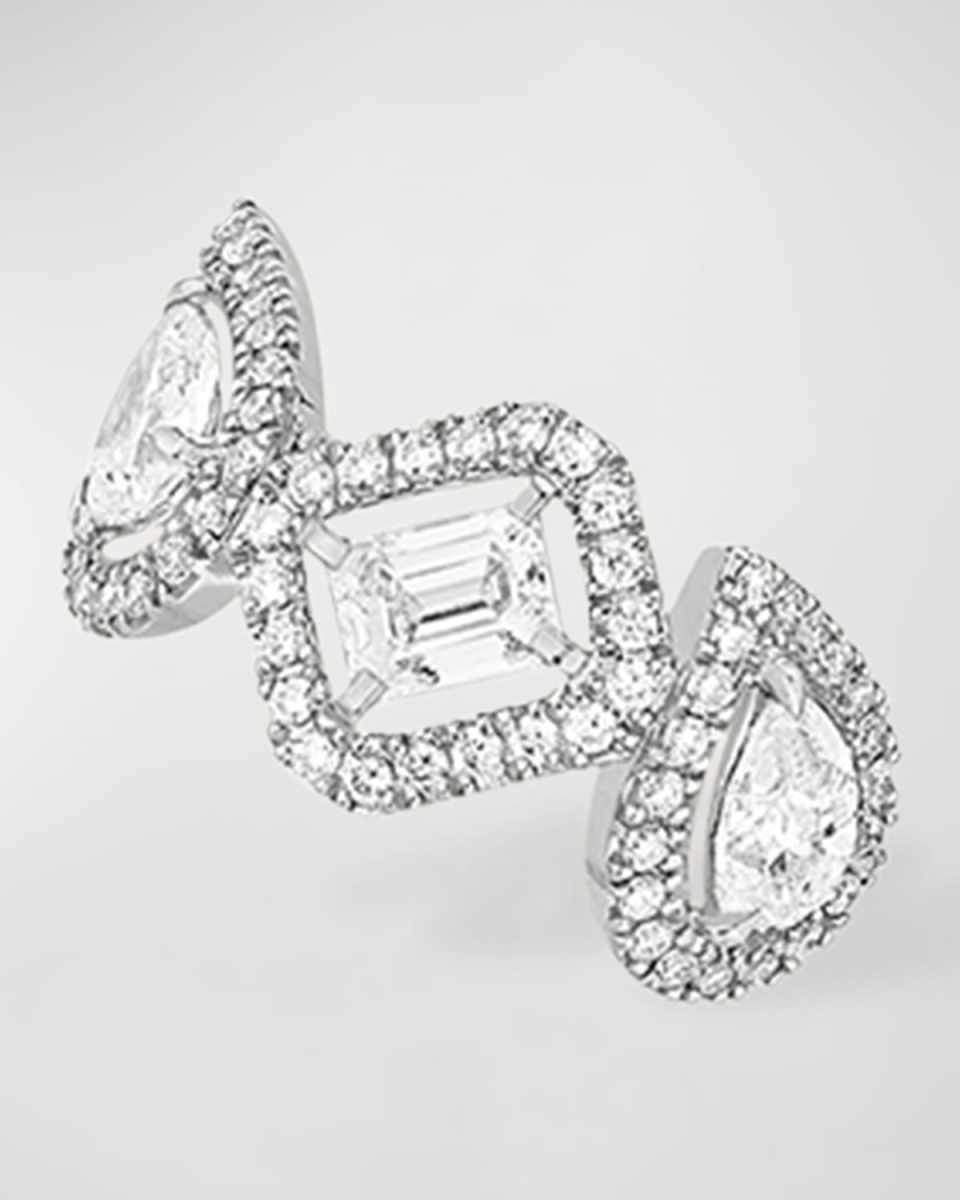 MY TWIN 18K WHITE GOLD SINGLE CLIP-ON EARRING