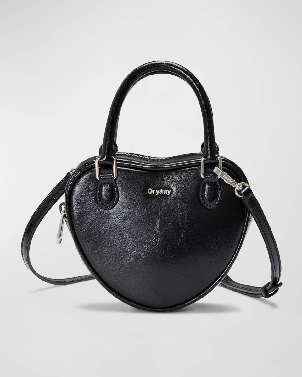 Heart Mini Leather Top-Handle Bag
