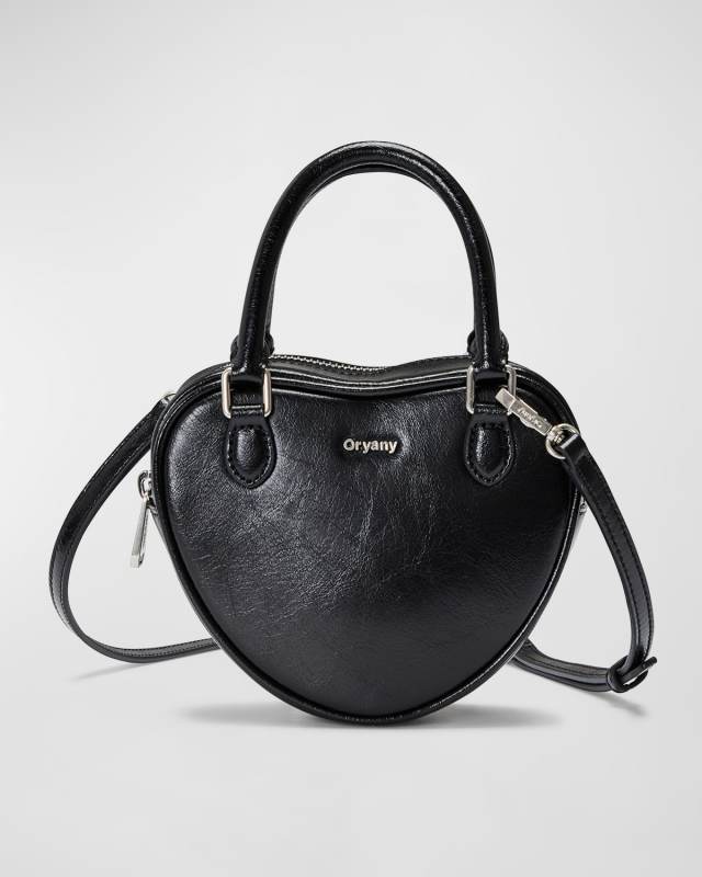 Heart Mini Leather Top-Handle Bag