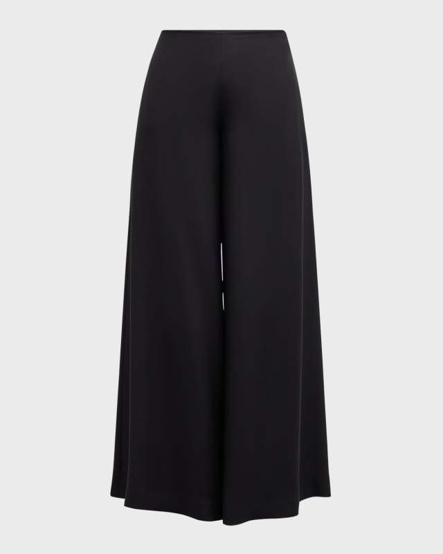 Dela Wide-Leg Silk Pants