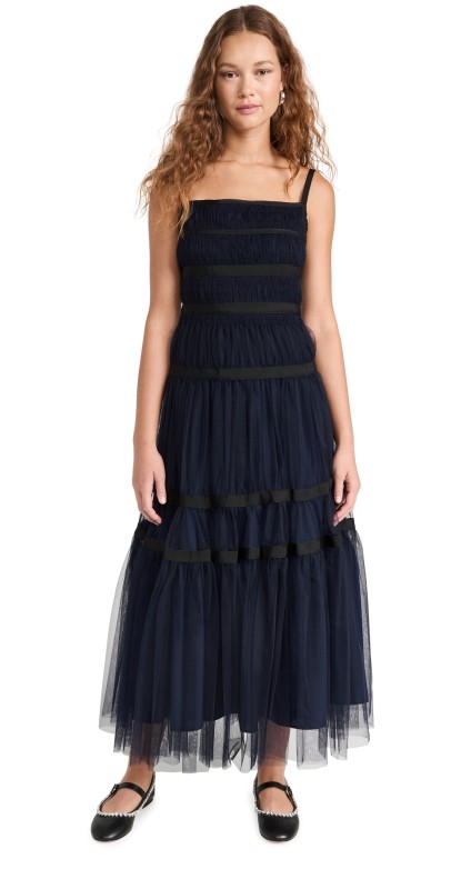 Molly Goddard Ambrose Dress Navy